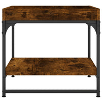 Tavolino Salotto-Tavolino da soggiorno-Tavolo Rovere Fumo 49,5x49,5x45 cm Legno Multistrato