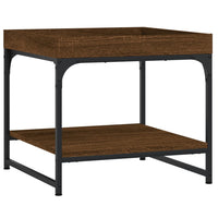 Tavolino Salotto-Tavolino da soggiorno-Tavolo Rovere Marrone 49,5x49,5x45 Legno Multistrato