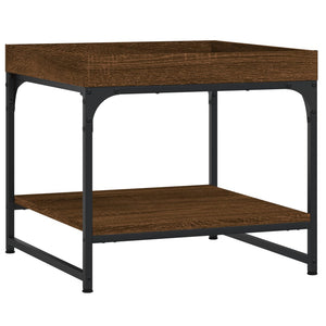 Tavolino Salotto-Tavolino da soggiorno-Tavolo Rovere Marrone 49,5x49,5x45 Legno Multistrato