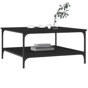 Tavolino da Salotto-Tavolino da soggiorno-Tavolo Nero 80x80x40 cm in Legno Multistrato 786080