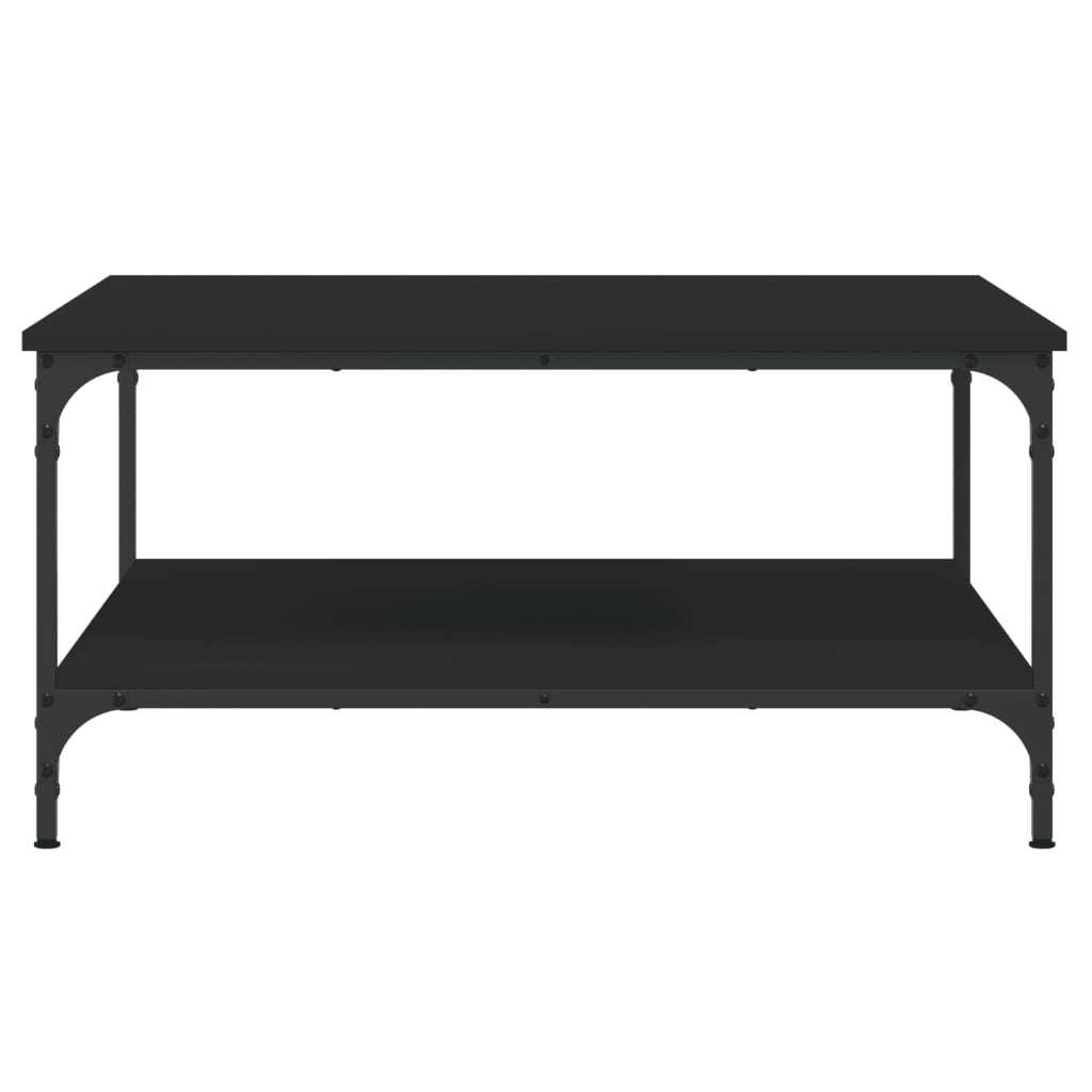 Tavolino da Salotto Nero 80x80x40 cm in Legno Multistrato 832838