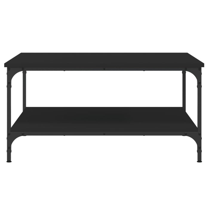 Tavolino da Salotto Nero 80x80x40 cm in Legno Multistrato 832838