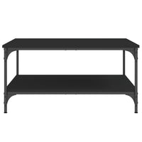 Tavolino da Salotto Nero 80x80x40 cm in Legno Multistrato 832838