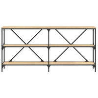 Tavolo Consolle Rovere Sonoma 160x30x75 cm Multistrato e Ferro 832849
