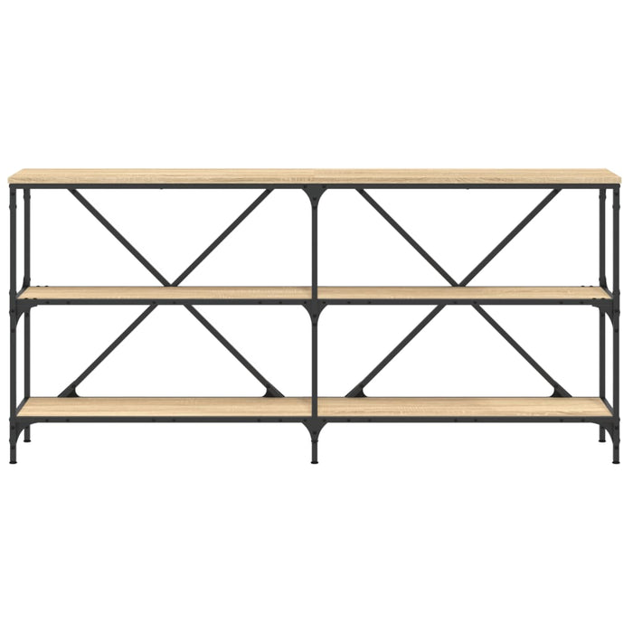 Tavolo Consolle Rovere Sonoma 160x30x75 cm Multistrato e Ferro 832849