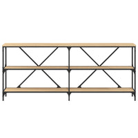 Tavolo Consolle Rovere Sonoma 180x30x75 cm Multistrato e Ferro 832854