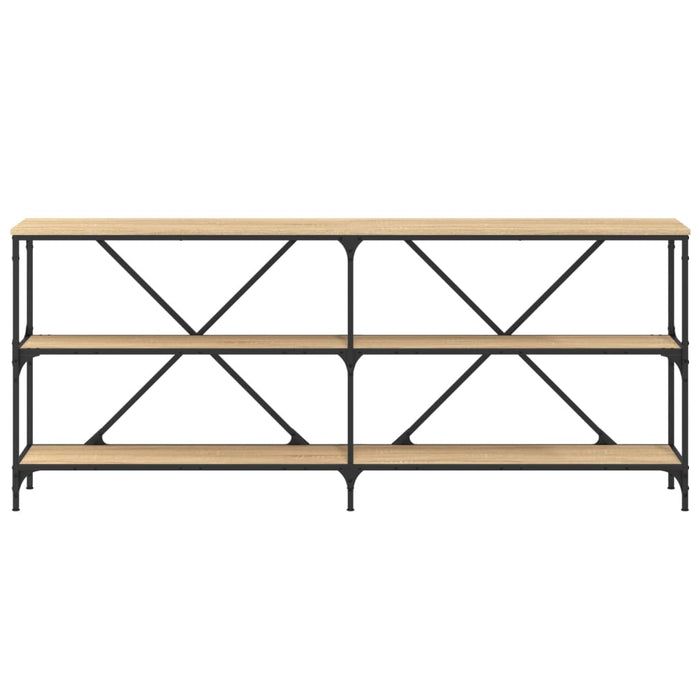 Tavolo Consolle Rovere Sonoma 180x30x75 cm Multistrato e Ferro 832854
