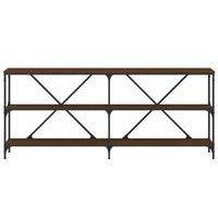 Tavolo Consolle Rovere Marrone 180x30x75 cm Multistrato e Ferro 832857