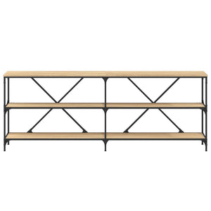 Tavolo Consolle Rovere Sonoma 200x30x75 cm Multistrato e Ferro