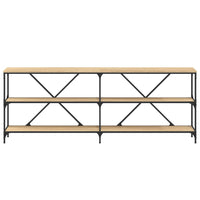 Tavolo Consolle Rovere Sonoma 200x30x75 cm Multistrato e Ferro 832859