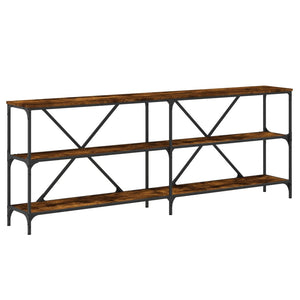 Tavolo Consolle Rovere Fumo 200x30x75cm Legno Multistrato Ferrocod mxl 102468