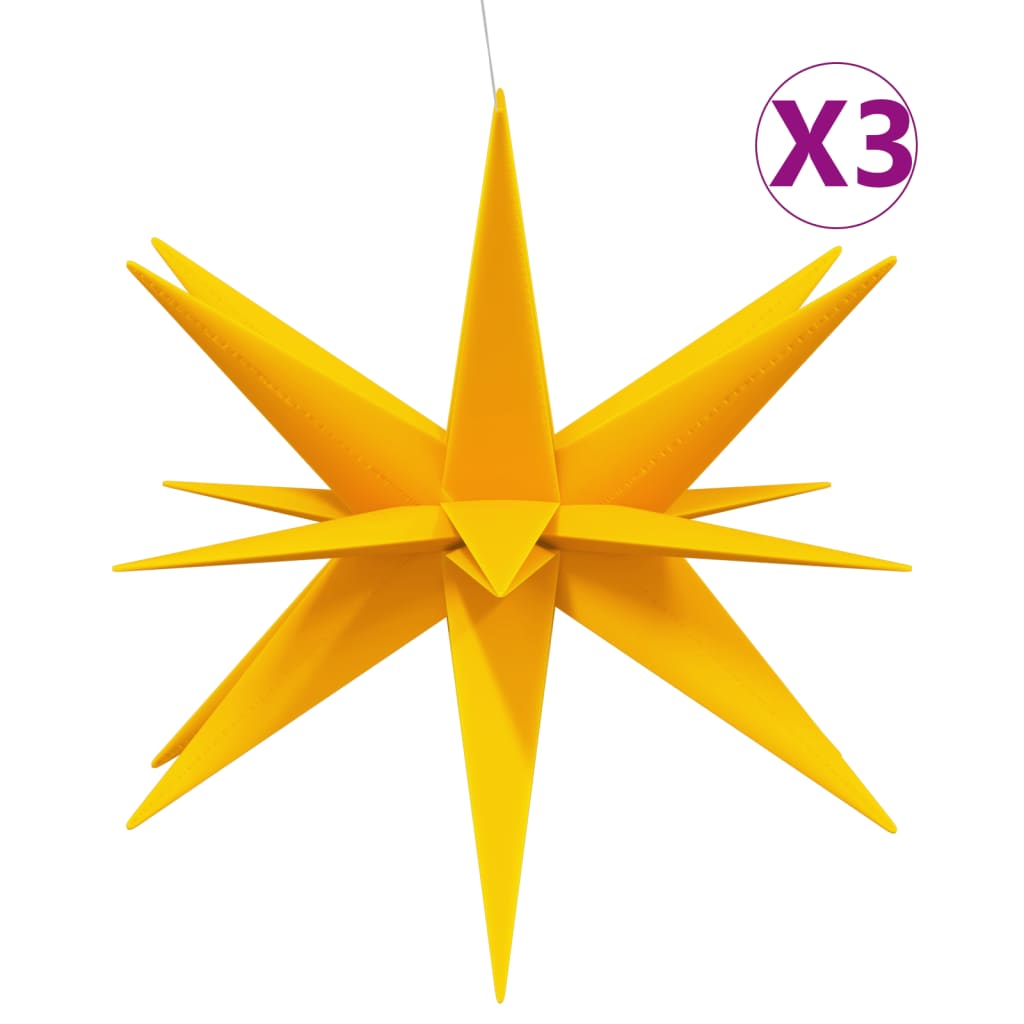 Luci di Natale con LED 3 pz Pieghevoli Gialle 100 cm 3190449