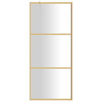 Parete per Doccia Walk-in Vetro Trasparente ESG 90x195 cm Oro 154937