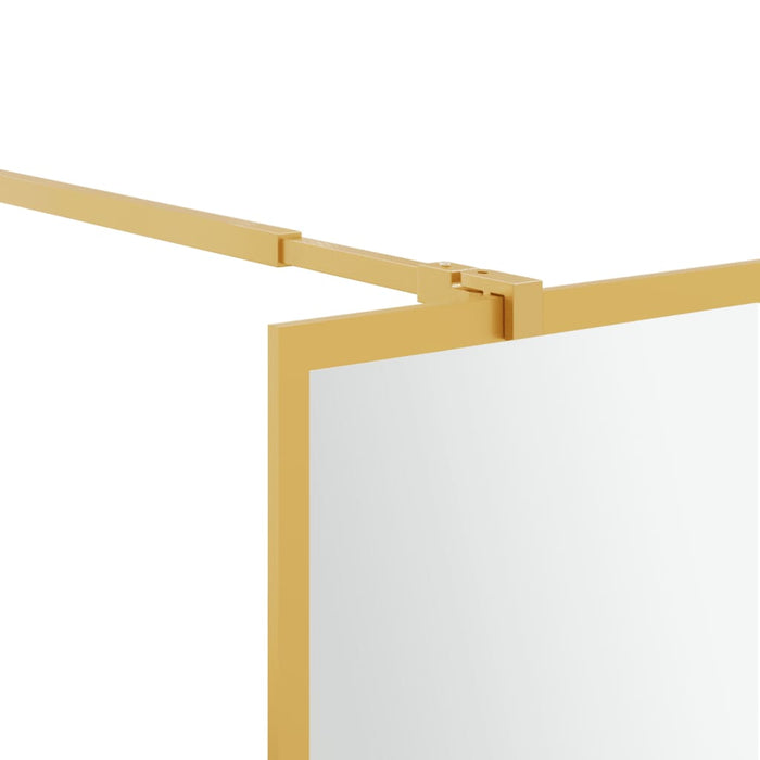 Parete per Doccia Walk-in Vetro Trasparente ESG 90x195 cm Oro 154937