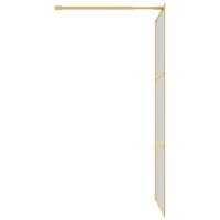 Parete per Doccia Walk-in Vetro Trasparente ESG 115x195 cm Oro 154941