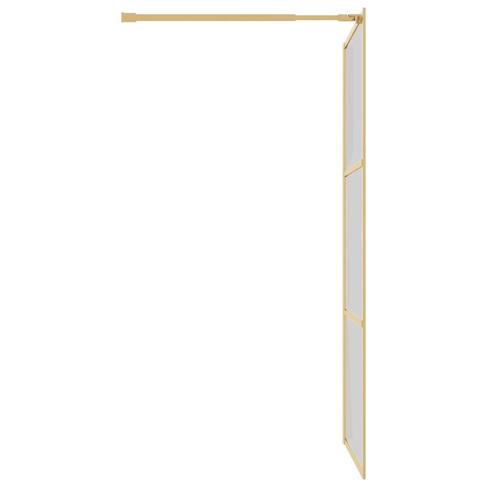 Parete per Doccia Walk-in Vetro Trasparente ESG 115x195 cm Oro 154941