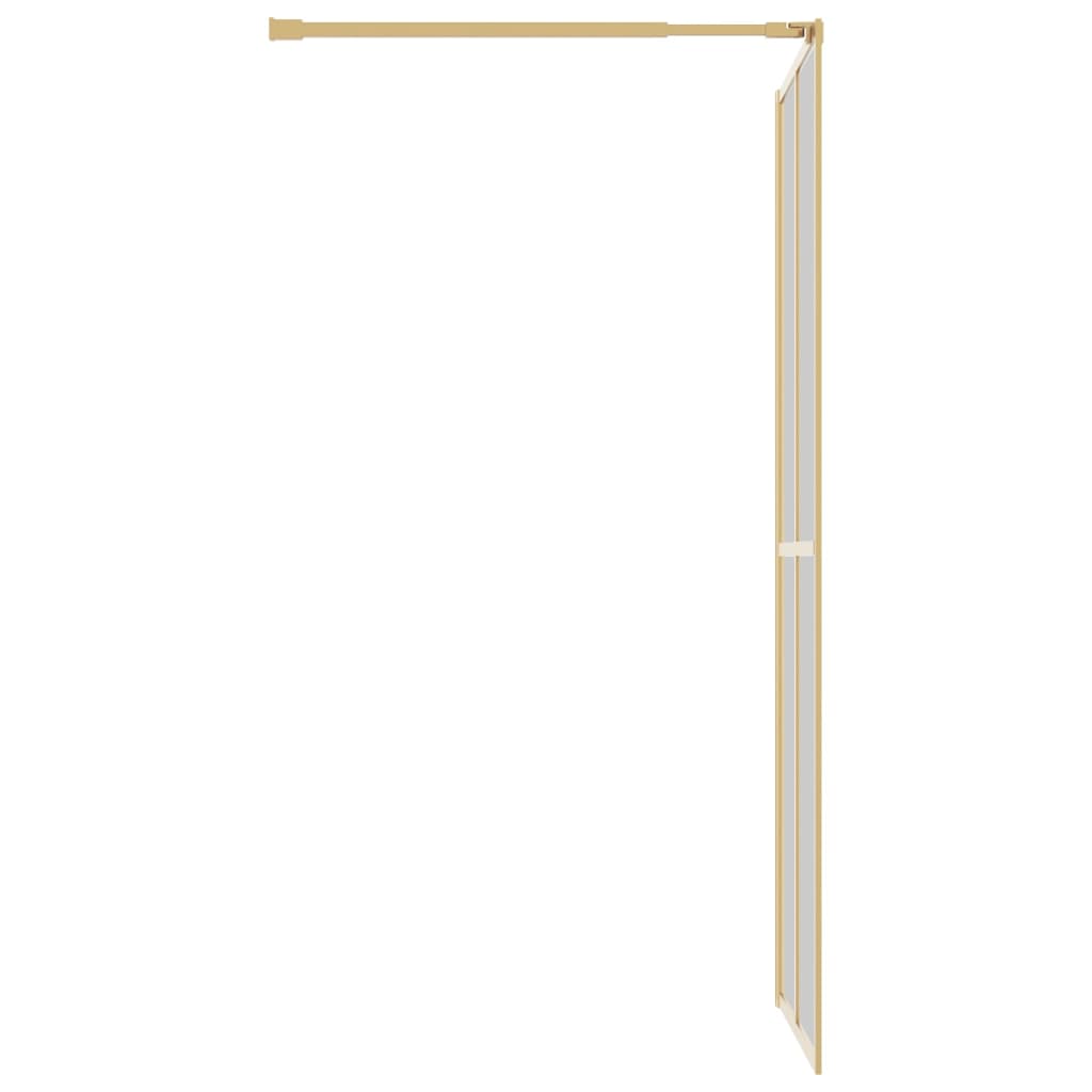 Parete per Doccia Walk-in Vetro Trasparente ESG 80x195 cm Oro 154943