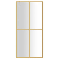 Parete per Doccia Walk-in Vetro Trasparente ESG 90x195 cm Oro 154945