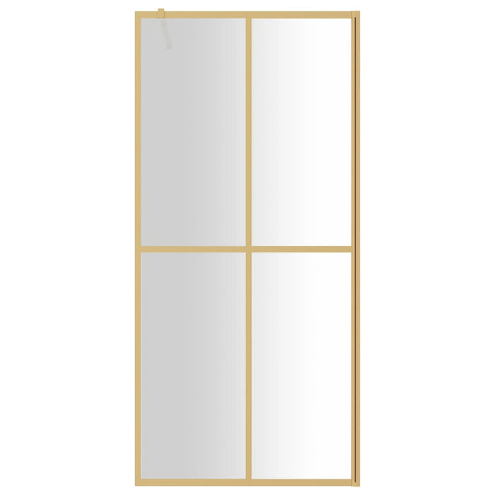 Parete per Doccia Walk-in Vetro Trasparente ESG 90x195 cm Oro 154945