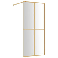 Parete per Doccia Walk-in Vetro Trasparente ESG 100x195 cm Oro 154947