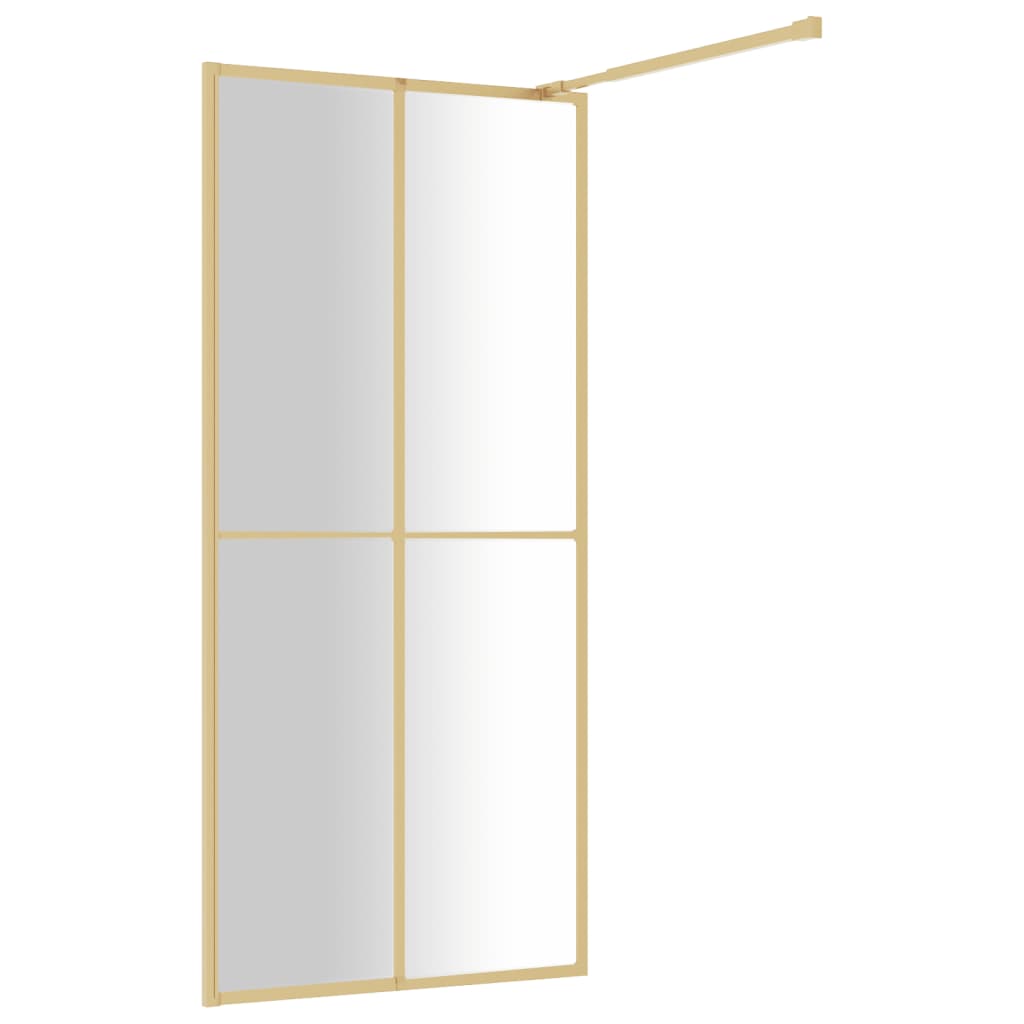 Parete per Doccia Walk-in Vetro Trasparente ESG 100x195 cm Oro 154947