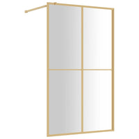 Parete per Doccia Walk-in Vetro Trasparente ESG 118x195 cm Oro 154949