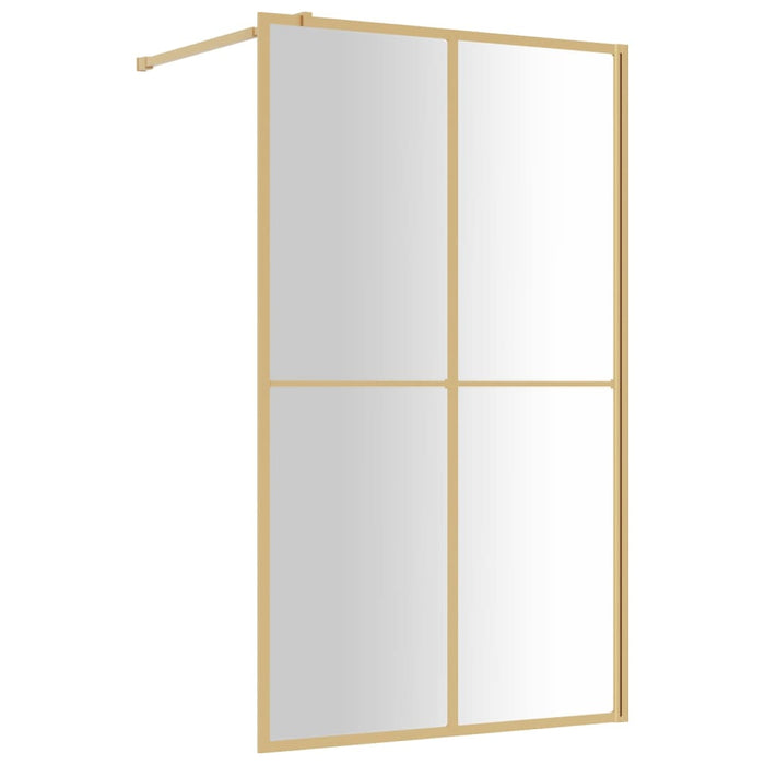 Parete per Doccia Walk-in Vetro Trasparente ESG 118x195 cm Oro 154949