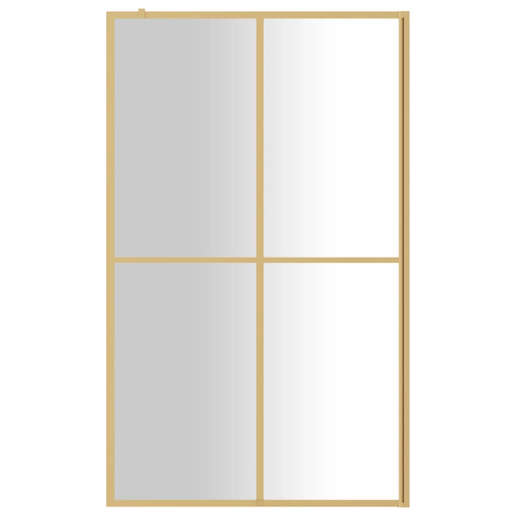 Parete per Doccia Walk-in Vetro Trasparente ESG 118x195 cm Oro