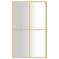 Parete per Doccia Walk-in Vetro Trasparente ESG 118x195 cm Oro
