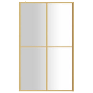 Parete per Doccia Walk-in Vetro Trasparente ESG 118x195 cm Oro