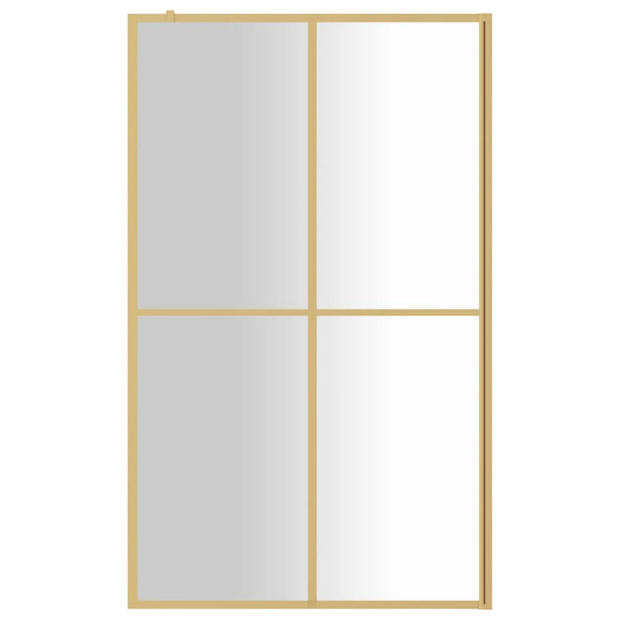 Parete per Doccia Walk-in Vetro Trasparente ESG 118x195 cm Oro