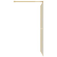 Parete per Doccia Walk-in Vetro Trasparente ESG 118x195 cm Oro 154949