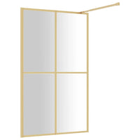 Parete per Doccia Walk-in Vetro Trasparente ESG 118x195 cm Oro 154949