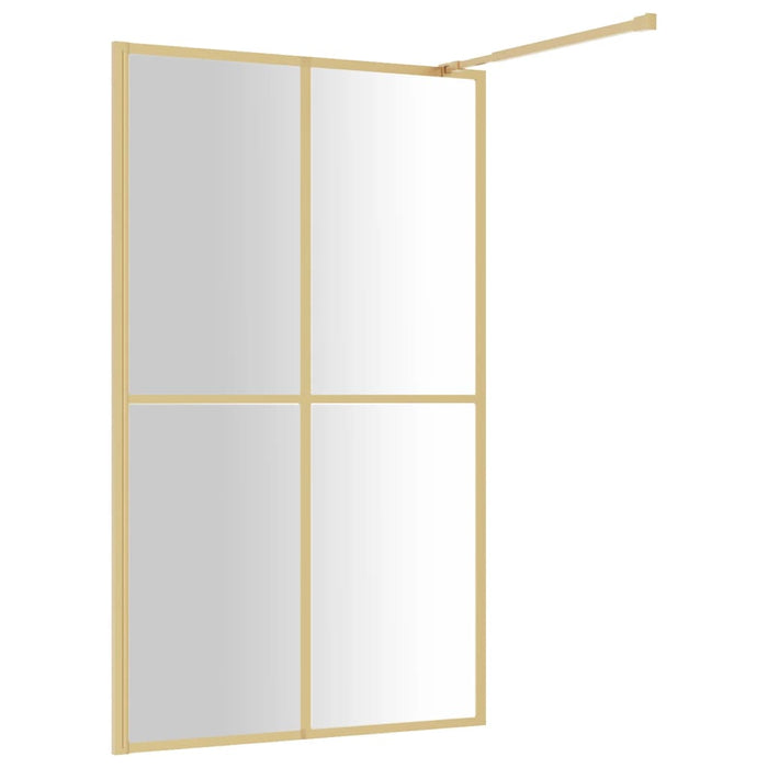 Parete per Doccia Walk-in Vetro Trasparente ESG 118x195 cm Oro 154949