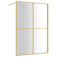 Parete per Doccia Walk-in Vetro Trasparente ESG 140x195 cm Oro 154951