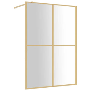 Parete per Doccia Walk-in Vetro Trasparente ESG 140x195 cm Oro 154951