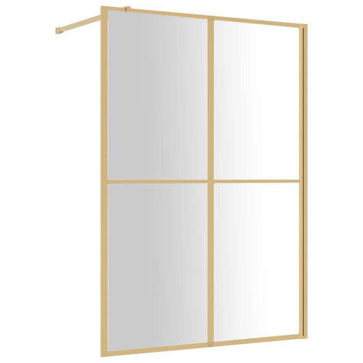 Parete per Doccia Walk-in Vetro Trasparente ESG 140x195 cm Oro 154951