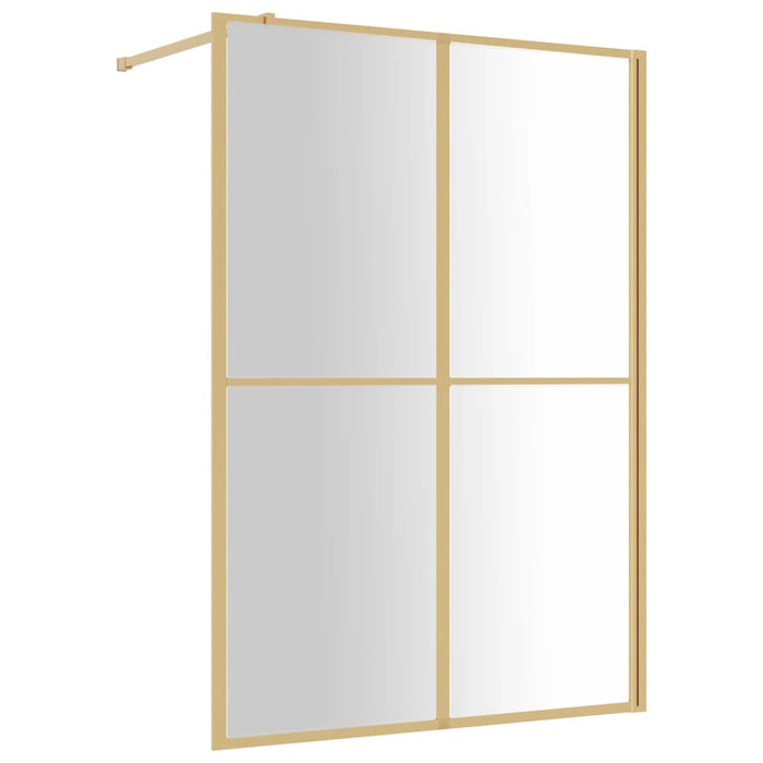 Parete per Doccia Walk-in Vetro Trasparente ESG 140x195 cm Oro 154951