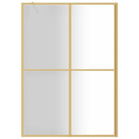 Parete per Doccia Walk-in Vetro Trasparente ESG 140x195 cm Oro 154951