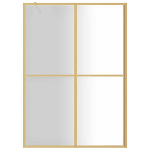 vidaXL Parete per Doccia Walk-in Vetro Trasparente ESG 140x195 cm Oro