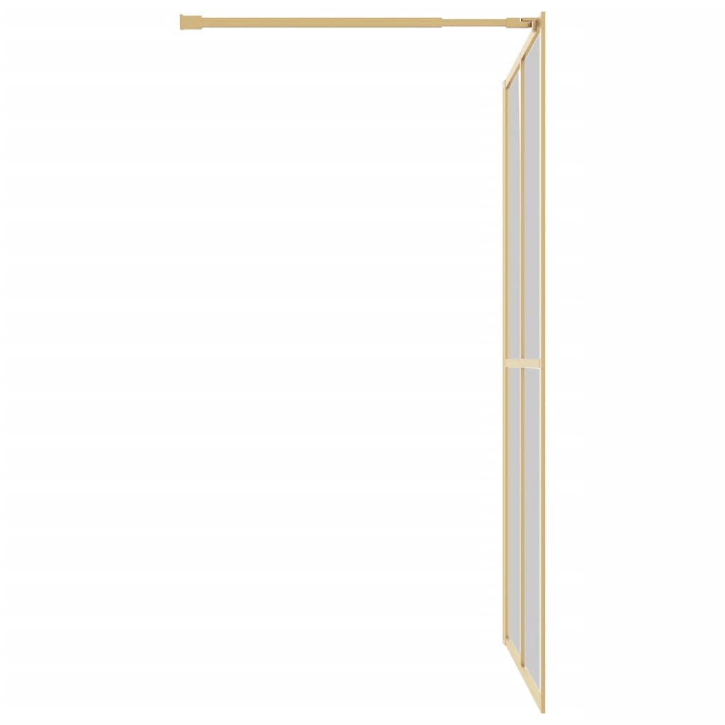 Parete per Doccia Walk-in Vetro Trasparente ESG 140x195 cm Oro 154951