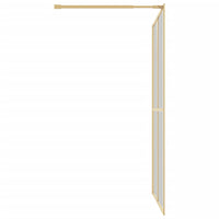 Parete per Doccia Walk-in Vetro Trasparente ESG 140x195 cm Oro 154951