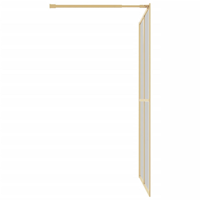 Parete per Doccia Walk-in Vetro Trasparente ESG 140x195 cm Oro 154951