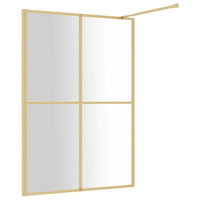 Parete per Doccia Walk-in Vetro Trasparente ESG 140x195 cm Oro 154951
