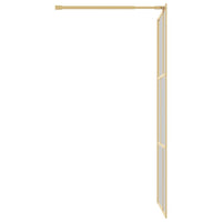 Parete per Doccia Walk-in Vetro Trasparente ESG 80x195 cm Oro 154953
