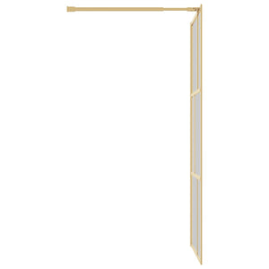 Parete per Doccia Walk-in Vetro Trasparente ESG 90x195 cm Oro 154955