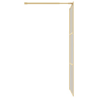 Parete per Doccia Walk-in Vetro Trasparente ESG 90x195 cm Oro 154955
