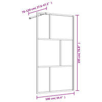 Parete per Doccia Walk-in Vetro Trasparente ESG 100x195cm Rossa
