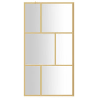 Parete per Doccia Walk-in Vetro Trasparente ESG 100x195 cm Oro 154957