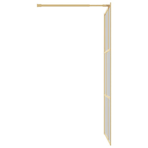 Parete per Doccia Walk-in Vetro Trasparente ESG 100x195 cm Oro 154957
